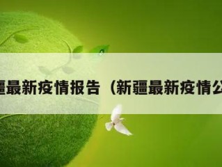 新疆最新疫情报告（新疆最新疫情公告）